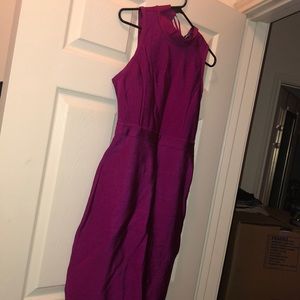 Fuchsia body con dress